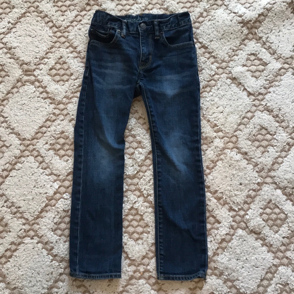 ❤️3/$20 Gap skinny jeans dark adjustable waist 6